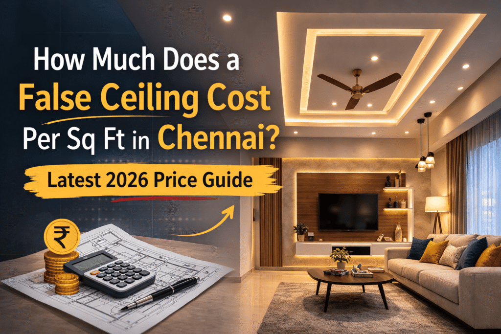 How Much Does a False Ceiling Cost Per Sq Ft in Chennaii